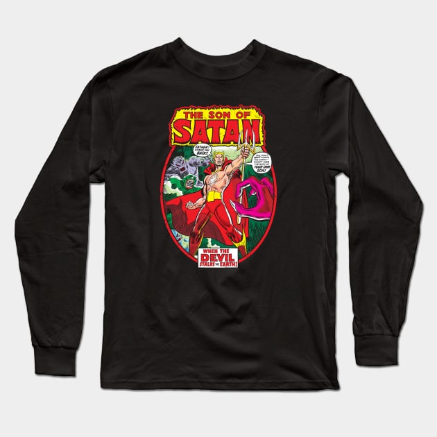 Son of Satan (Black Print) Long Sleeve T-Shirt by Nerdology